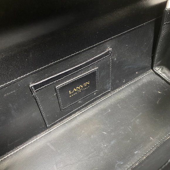 LANVIN Black 'Pencil Bag' in Calf - Picture 9 of 14